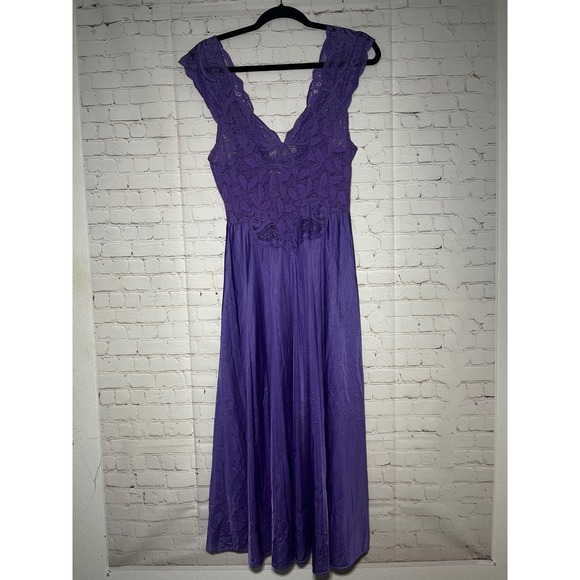 Vandemere Other - Vintage 80s/90s Vandemere Purple‎ Lace Lingerie Dress – Made in USA  Size Large